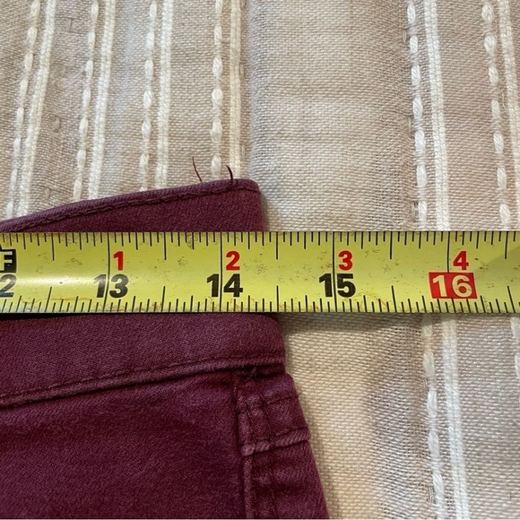 LC Lauren Conrad Burgundy Maroon Mid Rise Pull On Stretchy Skinny Jeans 6 - Picture 8 of 10